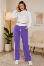Pantalon Buzo Franela con franja