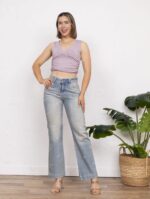 Pantalon Jeans Wideleg con lazos - Imagen 2