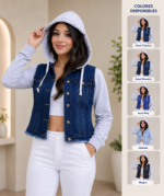Casaca Jeans con Franela y capucha