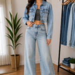 Casaca Jeans Crop clasico