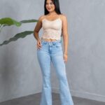 Pantalon Jeans Flare a la cadera