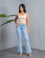 Pantalon Jeans Flare a la cadera