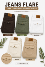 Pantalon Jeans flare cadera petit - Imagen 3