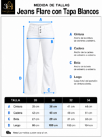 Pantalon Jeans flare cadera petit - Imagen 4